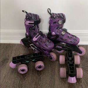 girls adjustable inline-quad combo skate